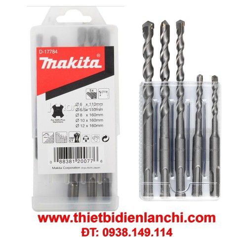 Bộ mũi khoan bê tông đầu gài SDS Makita D-17784